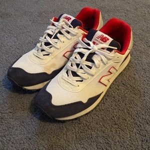 White/blue/red New Balance 515s